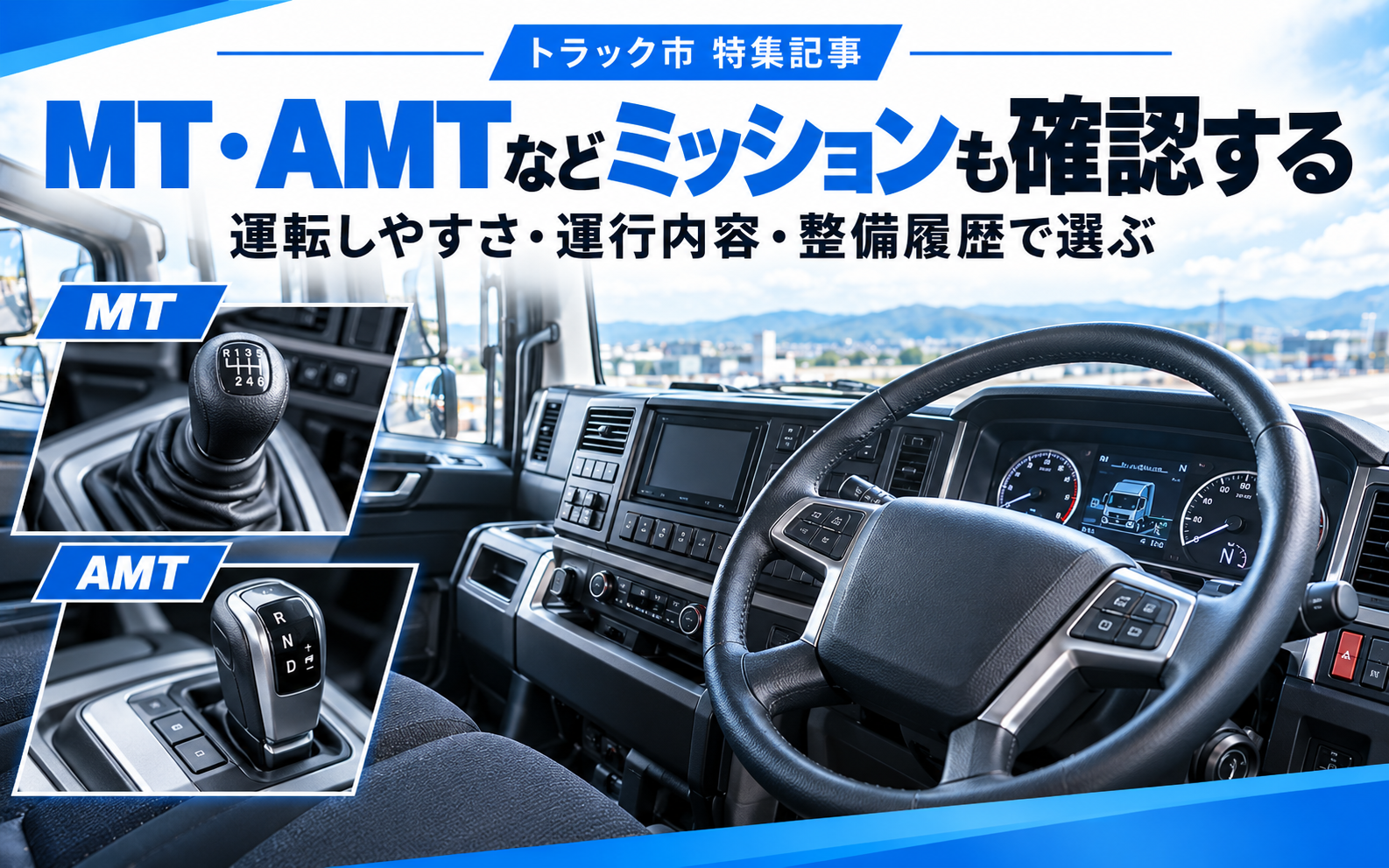 大型トラックのMT・AMT・電子制御式トランスミッションの違い