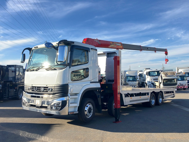 ソレックボート回送車 中古セーフティーローダー・セルフローダー（重機運搬車）・三菱ふそう