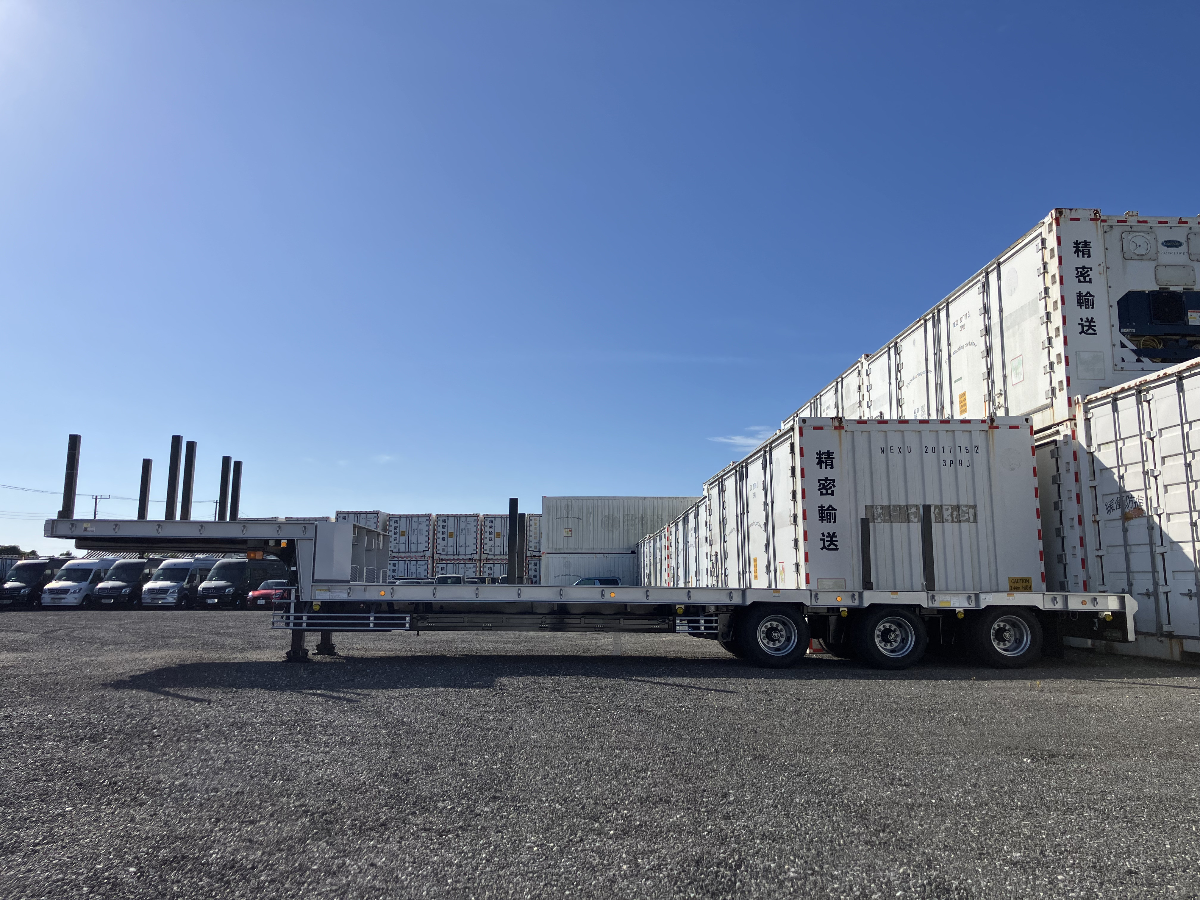 teru 1/50 3軸段落ち原木トレーラー teru 1/50 3軸段落ち