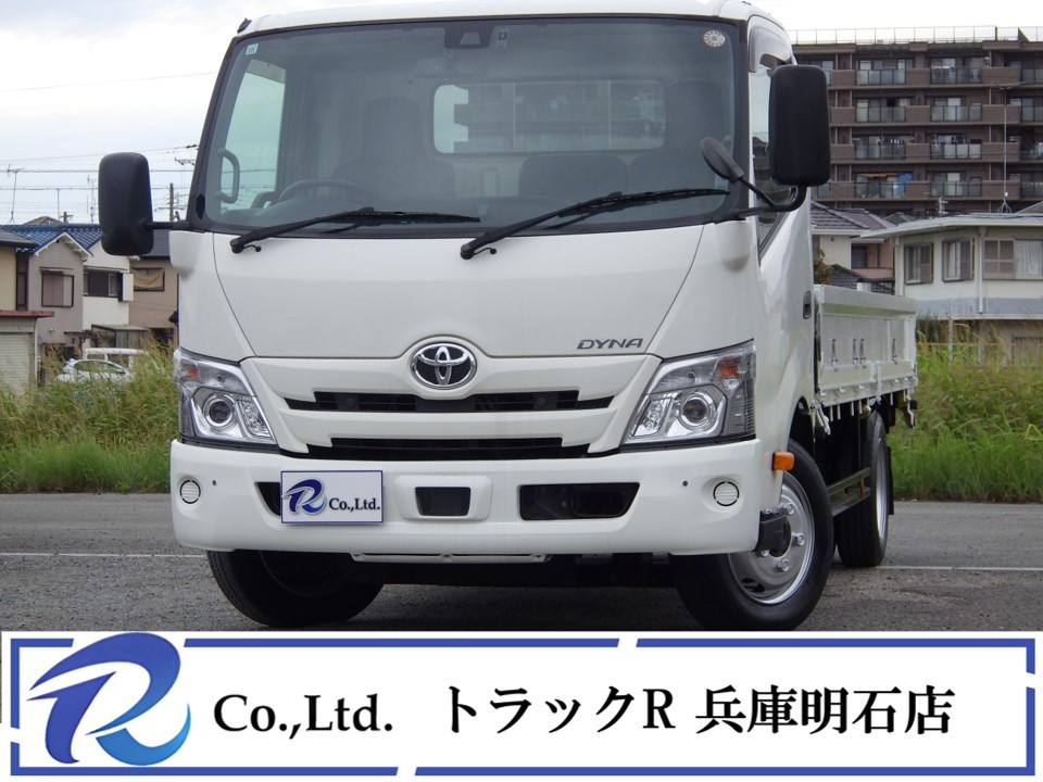 積載量２０００㎏　車両総重量５２1５㎏　ロング　全低床　荷台内寸４３５×１８９×３７　車両外寸６１９×１９９×２17　荷台地上高約８７㎝　荷台床鉄板張り　デジタルインナーミラー　ロープ穴４対　ナビ|トヨタ ダイナ 2RG-XZU710(2WD)の写真1