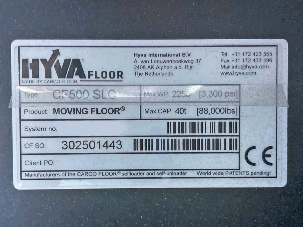 ムービングフロアーのプレートです。|トレクス  CTB34004の写真27