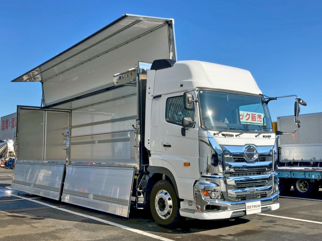 中柱は差込式、アオリの高さは1.1mです。|日野 プロフィア 2DG-FR1AHCの写真2