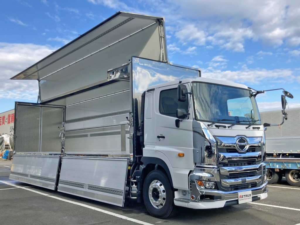 中柱は差込式、アオリの高さは1.1mです。|日野 プロフィア 2DG-FR1AHCの写真2