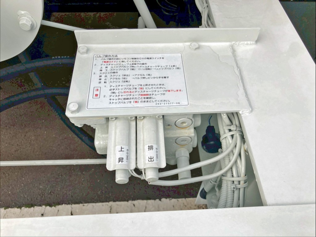 ブームの上昇・排出の操作スイッチです。|トレクス  FFB12402の写真26