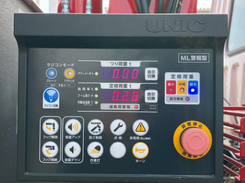 クレーンの操作パネルです。|三菱 ファイター 2KG-FK62FZの写真10