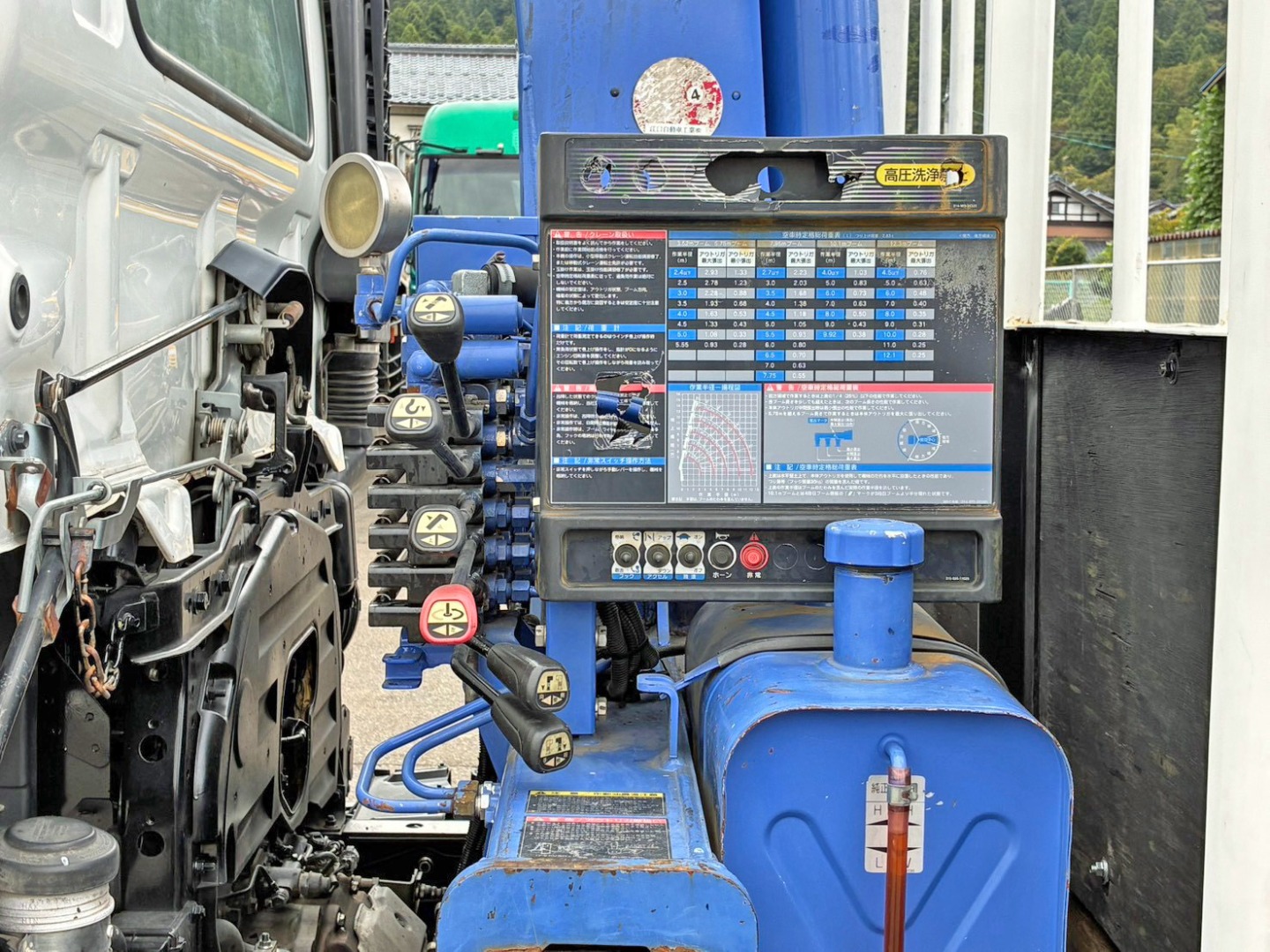 クレーンの操作レバーです。|日野 レンジャー QKG-FE7JLAAの写真33