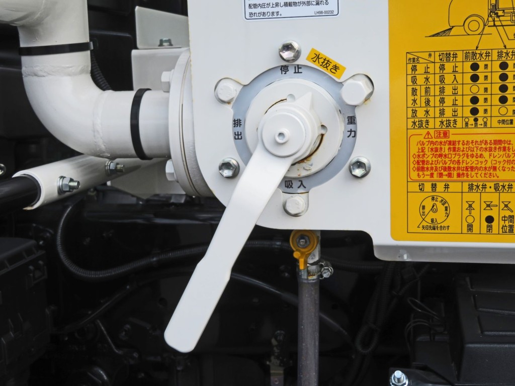 吸入・排出・停止・重力の切り替えレバーです。|日野 デュトロ 2KG-XZU700M(2WD)の写真12