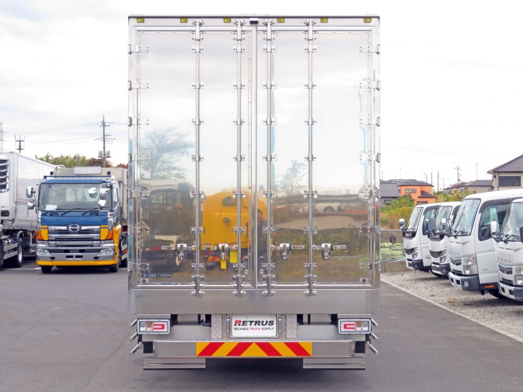 ハンマーロック・丁番・リア扉の外面はステンレス製です。|日野 プロフィア 2DG-FW1AHCの写真13