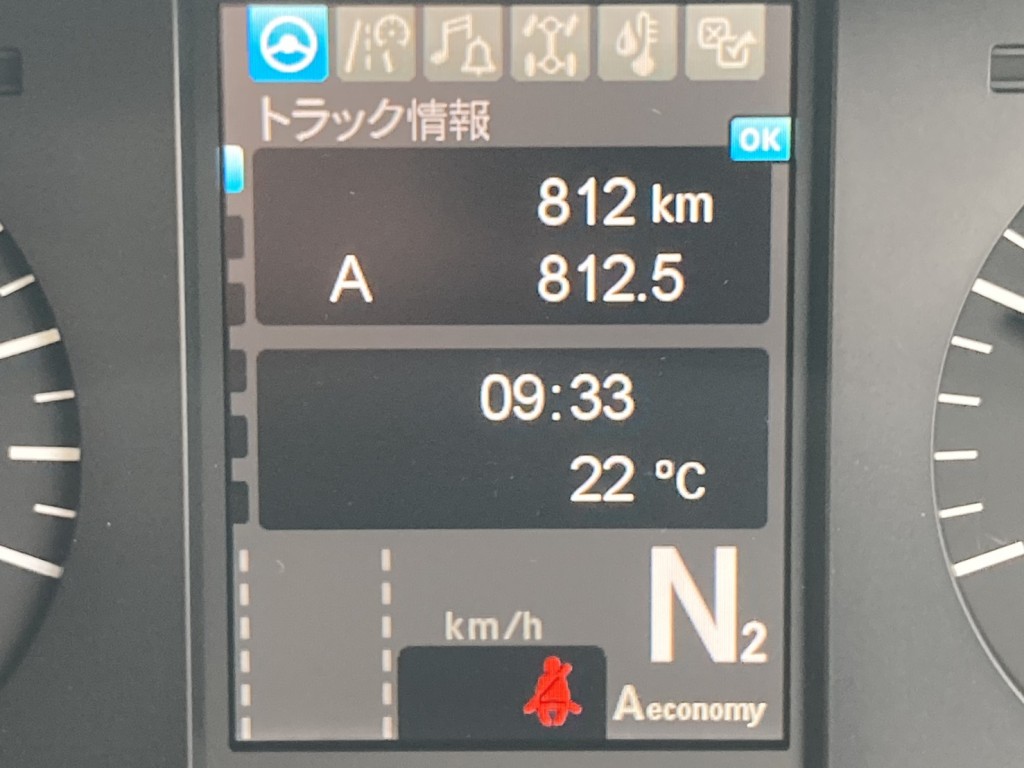 走行メーターです。|三菱 スーパーグレート 2PG-FV80VZの写真25