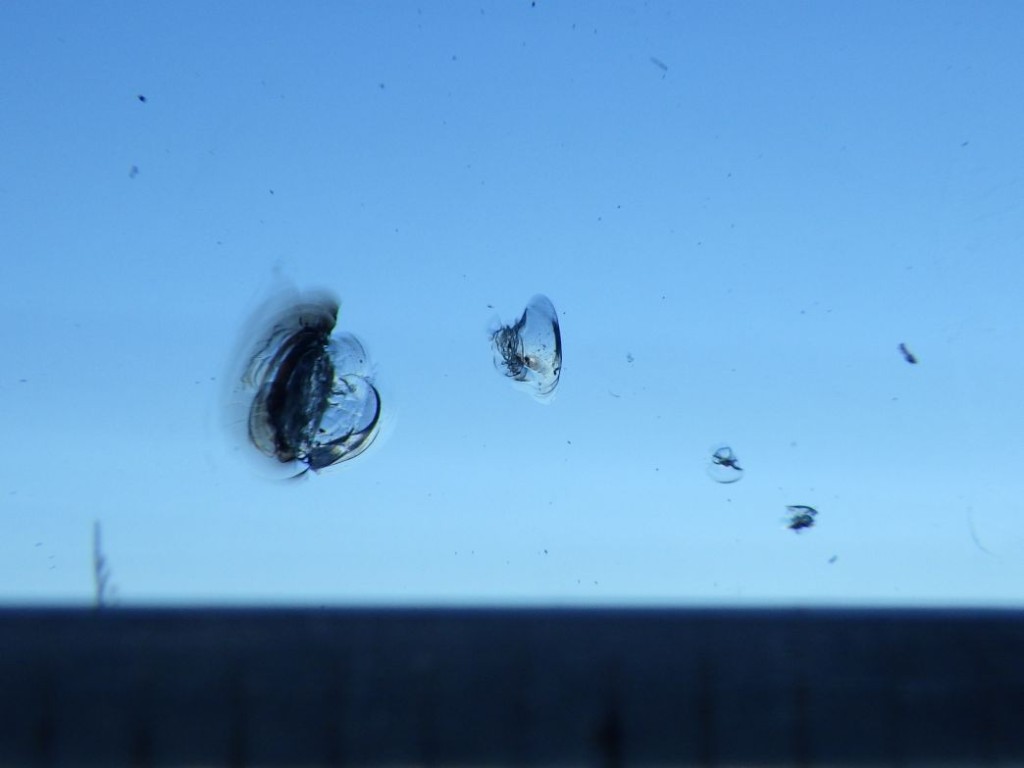 フロントガラスに飛び石キズがあります。|日野 プロフィア QKG-FS1EKDAの写真15