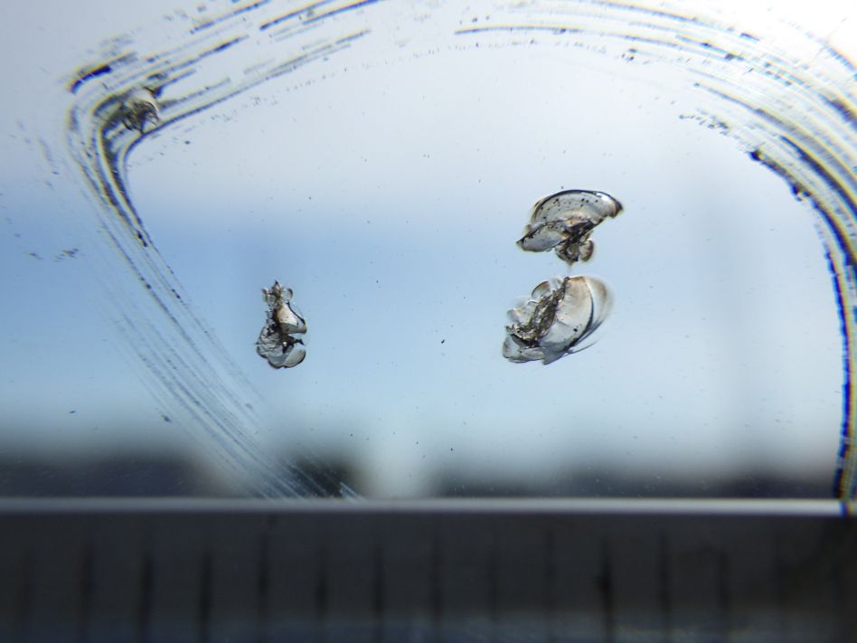 フロントガラスに飛び石キズがあります。|日野 プロフィア QPG-SH1EDDGの写真15