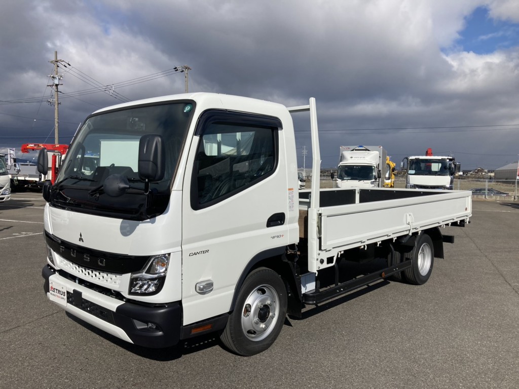 未使用キャンターの3トンワイドロング平ボデーです。|三菱 キャンター 2RG-FEB50(2WD)の写真1