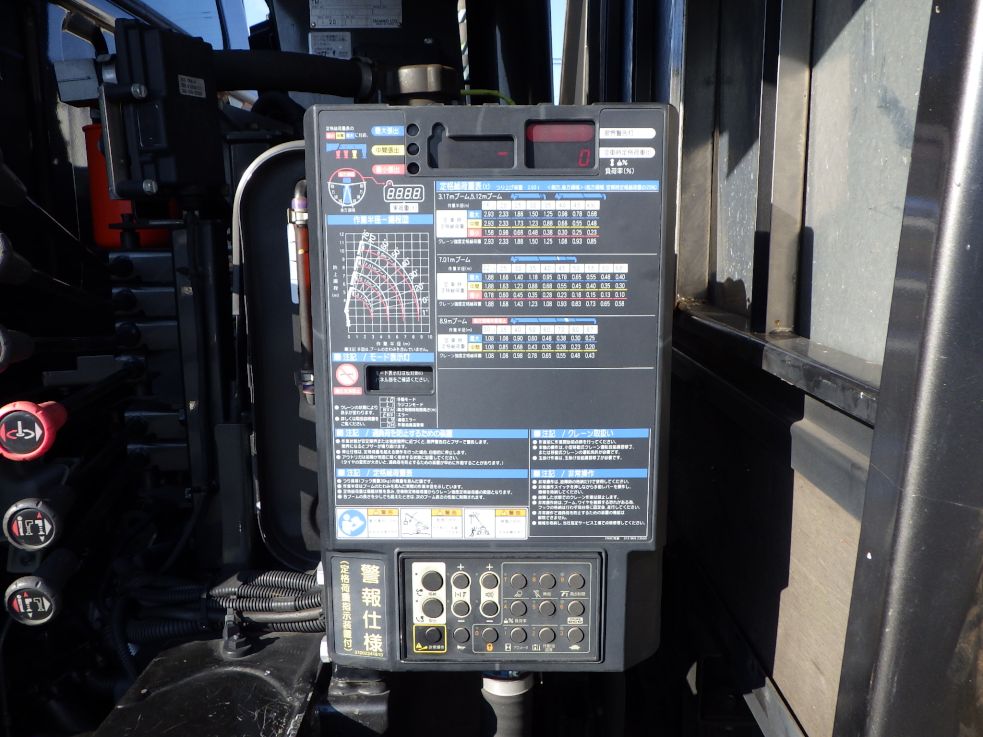 空車時定格荷重及び作業半径ー揚程図です。|三菱 キャンター 2PG-FEB90(2WD)の写真14