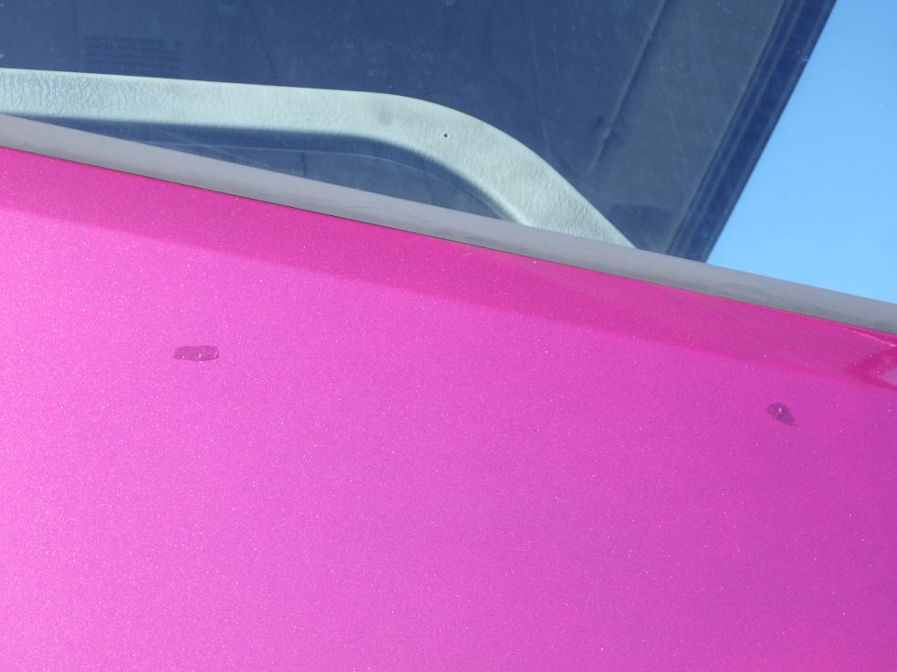 運転席側ドアにタッチアップ跡があります。（助手席側にもあります）|三菱 スーパーグレート 2RG-FP74HDRの写真20