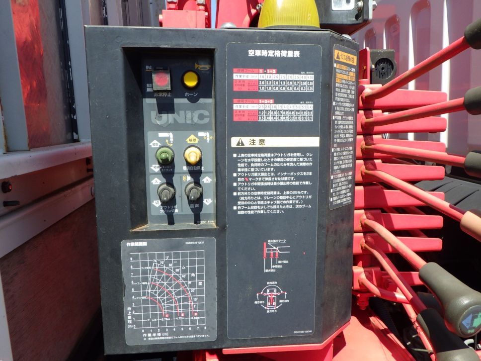 空車時定格荷重及び作業半径ー揚程図です。|三菱 キャンター TKG-FEA50の写真16