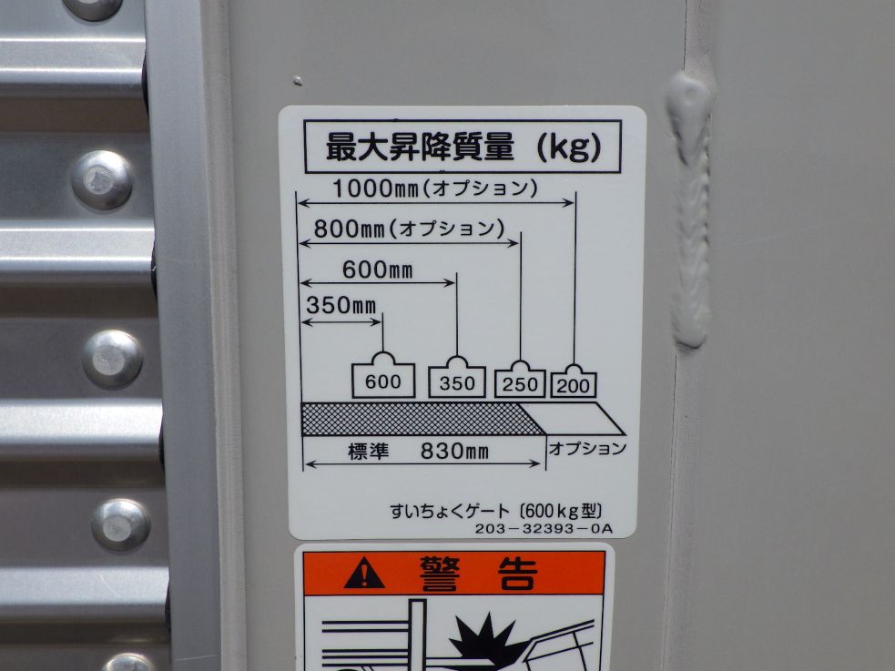ゲートの能力です。|いすゞ エルフ 2RG-NPR88AN(2WD)の写真14