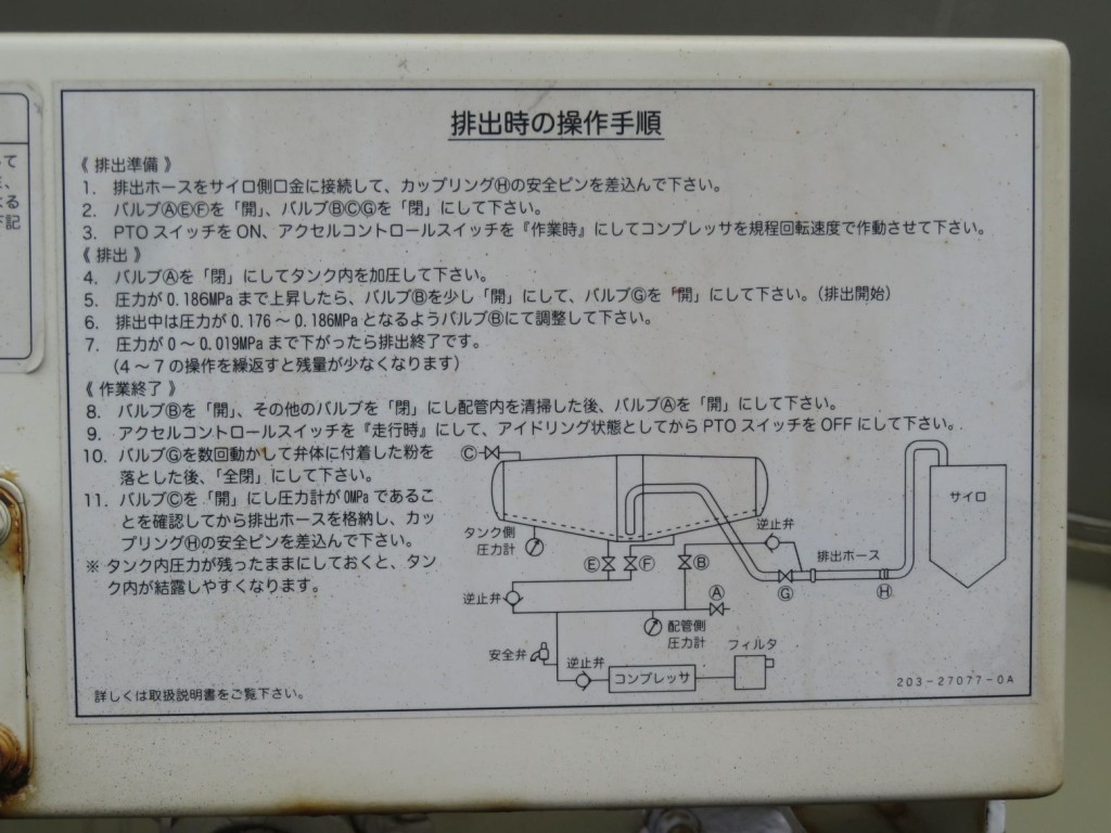 タンクの配管図です。|日野 プロフィア 2DG-FR1AHGの写真18