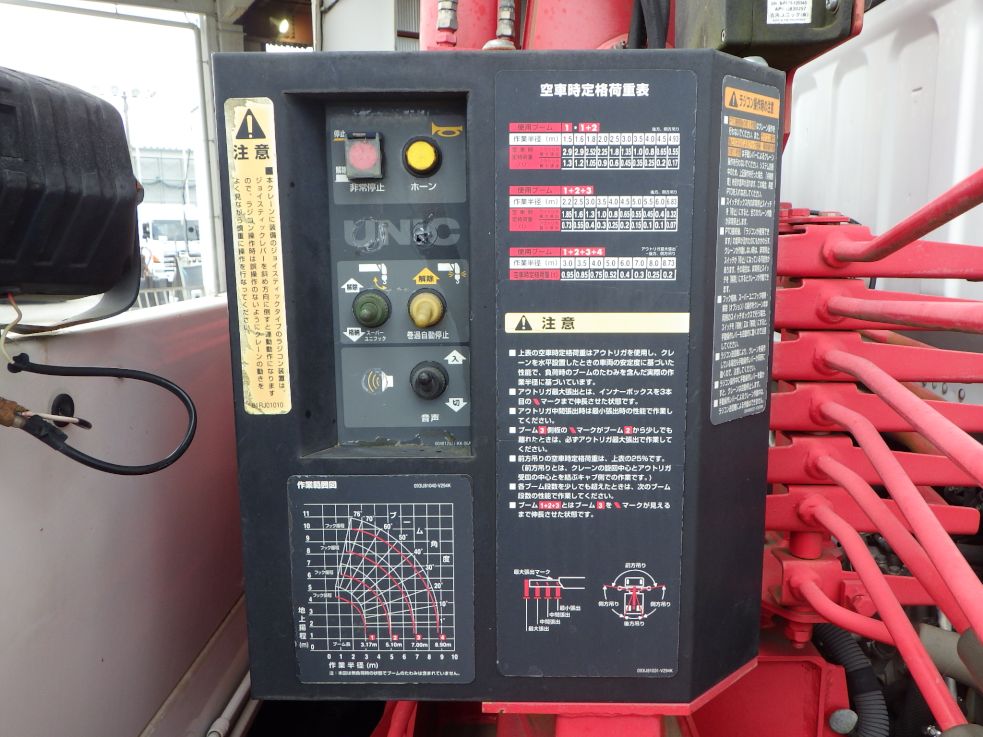 空車時定格荷重及び作業半径ー揚程図です。|三菱 キャンター SKG-FEB90(2WD)の写真19