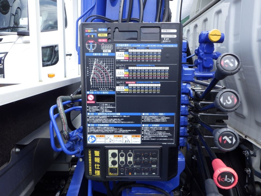 空車時定格荷重及び作業半径ー揚程図です。|日野 デュトロ 2KG-XZU712M(2WD)の写真13