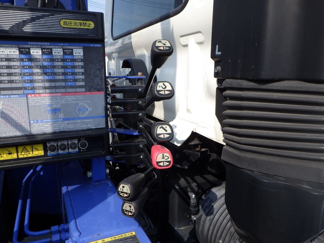クレーンの操作レバーです。|日野 レンジャー 2KG-FD2ABA(2WD)の写真12