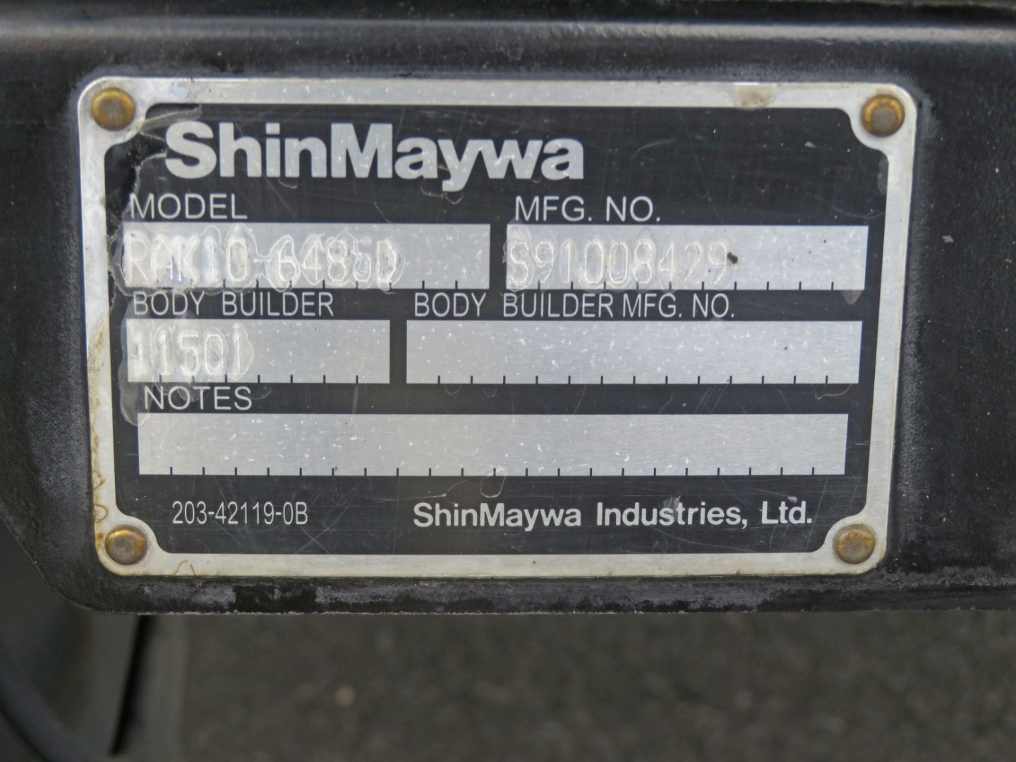 ゲートのプレートです。|いすゞ フォワード 2PG-FRR90S2(2WD)の写真15