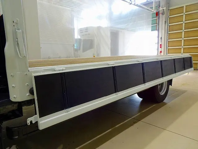 荷台内寸:436×210×40 三方開 床板アピトン張り替え ボデー横ねた鉄製|いすゞ エルフ TPG-NPR85YN(2WD)の写真27