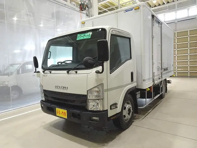 お問合せ管理No.F543　H28 エルフ 3.95t 高床 ワイドロング 保冷バン 格納ゲート付|いすゞ エルフ TPG-NPR85YN(2WD)の写真1