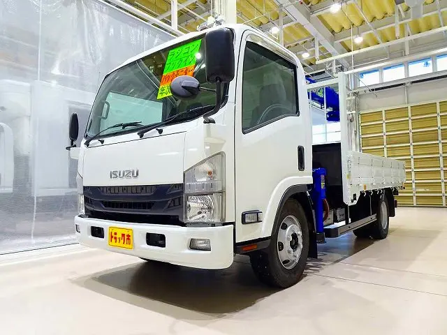 お問合せ管理No.E809　H29 エルフ 3.8t 高床 ワイドロング タダノ4段クレーン付|いすゞ エルフ TPG-NPR85YN(2WD)の写真1