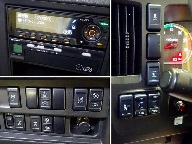 エアサスシート/肘掛け　AM/FM　デジタコ　アドブルー　排気ブレーキ　T/Mリターダ　デフロック　アルミホイール　室内LED灯/カーテン　フロア7MT|いすゞ ギガ 2PG-CYH77C(8x4)の写真12