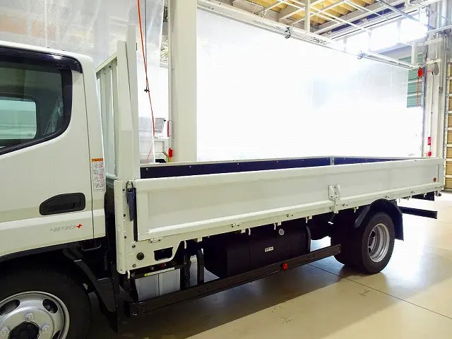 荷台内寸：434×179×38　三方開　床鉄板張り　埋め込みフック3対　左右セイコーラック　前立て鳥居アングル補強加工/枕木(ボルト止め)|三菱 キャンター 2PG-FGA50(4WD)の写真22