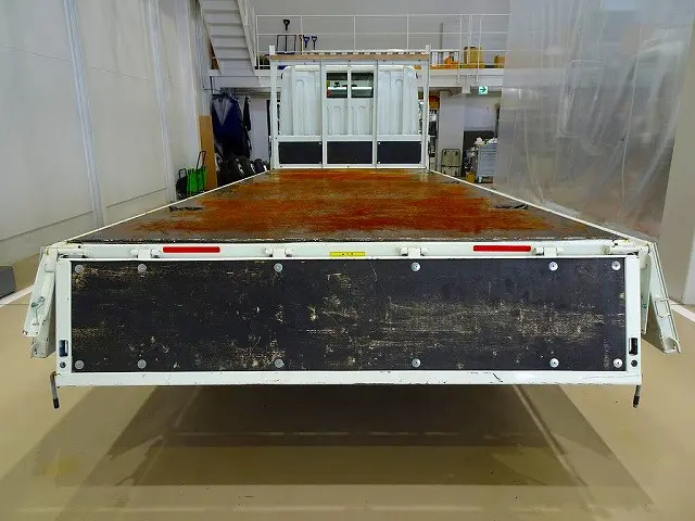 荷台内寸：434×179×38　三方開　床鉄板張り　埋め込みフック3対　左右セイコーラック　前立て鳥居アングル補強加工/枕木(ボルト止め)|三菱 キャンター 2PG-FGA50(4WD)の写真29