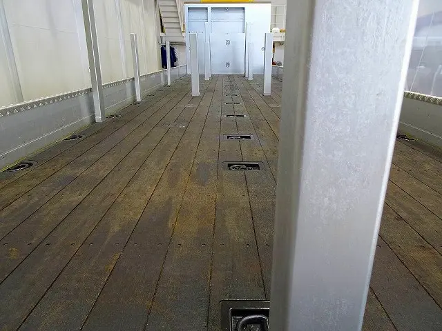 荷台内寸：960×243×28　パブコ　Flat body　20-4AK706　五方開　アルミアオリ　アオリ三方上部アルミ縞鋼板　左右中間/リアアオリ支柱脱着可|いすゞ ギガ 2PG-CYJ77C(8x4)の写真23