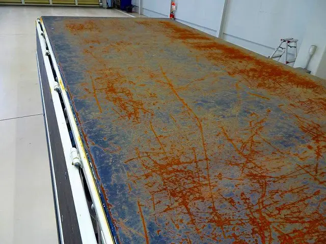 荷台内寸：312×161×38　三方開　床鉄板張り　アオリ三方上部プロテクター付|いすゞ エルフ TKG-NJR85A(2WD)の写真23