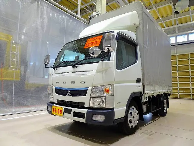 お問合せ管理No.A822　R1 キャンター 2t 全低床 標準 幌付 平ボデー|三菱 キャンター 2RG-FBA20(2WD)の写真1