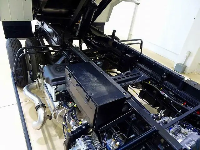 荷台内寸：340×205×32　新明和/DR4-0003SY　自動シート付(50cm)　リアアオリピン差し加工　リアダム加工　左右プロテクター延長加工/左右はしご付|日野 レンジャー 2PG-FD2ABA(2WD)の写真33