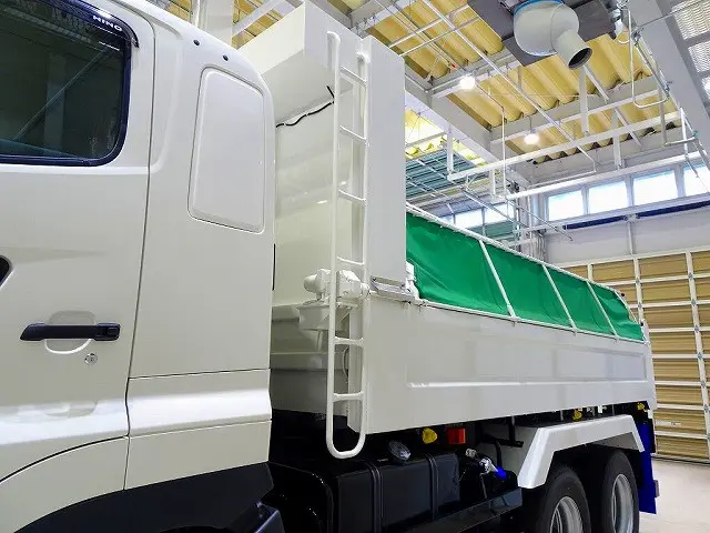 荷台内寸：510×220×51　極東開発/DD10-761　自動シート付(67cm)　前立て左右プロテクターはしご/作業灯2個|日野 プロフィア 2DG-FS1AGE(6x4)の写真26