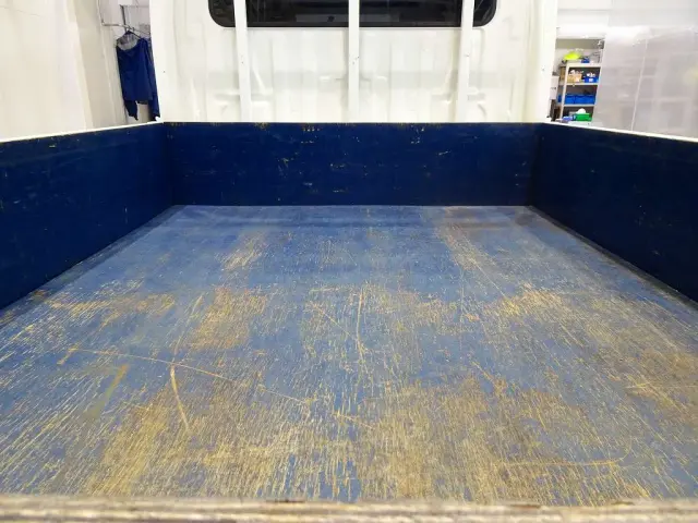 荷台内寸：206×157×35　三方開　荷台内全面板張り加工|トヨタ トヨエース LDF-KDY281(4WD)の写真27