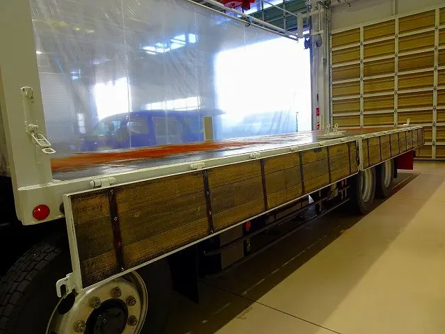 荷台内寸:824×236×40 五方開 ステンレス製アオリパネル 左右セイコーラック2対 左右アオリ中間/リア支柱脱着可 床/前立て鳥居鉄板張り 横ねた28本 ユニック5段 2.9t吊りクレーン付|三菱 スーパーグレート 2KG-FS70HZ(8x4)の写真29