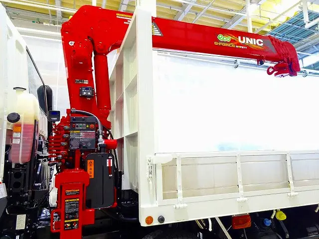 ユニック5段 2.9t吊り URG505 R5年製新品クレーン ラジコン/フックイン付 高さ制限/未格納警報装置 ML警報型|三菱 スーパーグレート 2KG-FS70HZ(8x4)の写真33