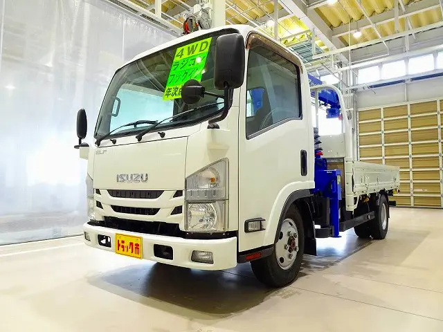 お問合せ管理No.E484　エルフ 2t 4WD(切替式) FFL 標準ロング タダノ4段クレーン付|いすゞ エルフ TPG-NMS85AR(4WD)の写真1