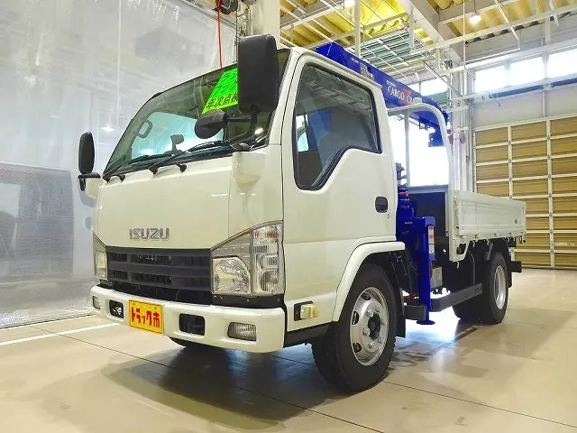 お問合せ管理No.E678　H27 エルフ 3.65t 高床 標準セミロング タダノ4段クレーン付|いすゞ エルフ TKG-NKR85N(2WD)の写真1