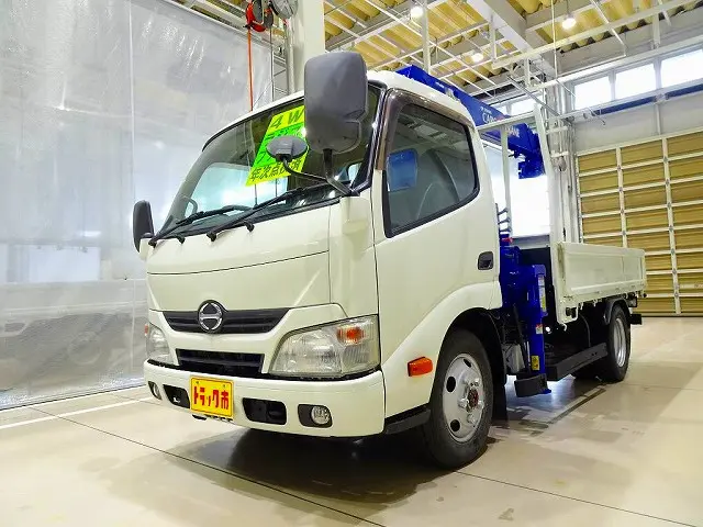 お問合せ管理No.E763　H24 デュトロ 2t 4WD(切替式) FJL 標準セミロング タダノ4段クレーン付|日野 デュトロ TKG-XZU685M(4WD)の写真1