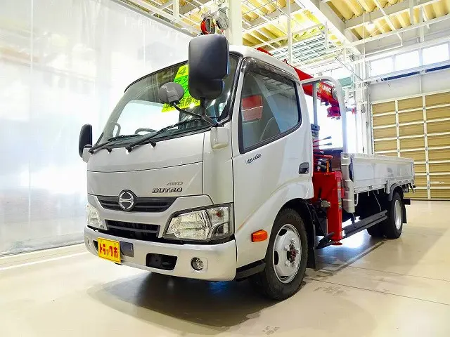 お問合せ管理No.E848 H30 デュトロ 2t 4WD(切替式) FJL 標準ロング ユニック3段クレーン付|日野 デュトロ TKG-XZU695M(4WD)の写真1