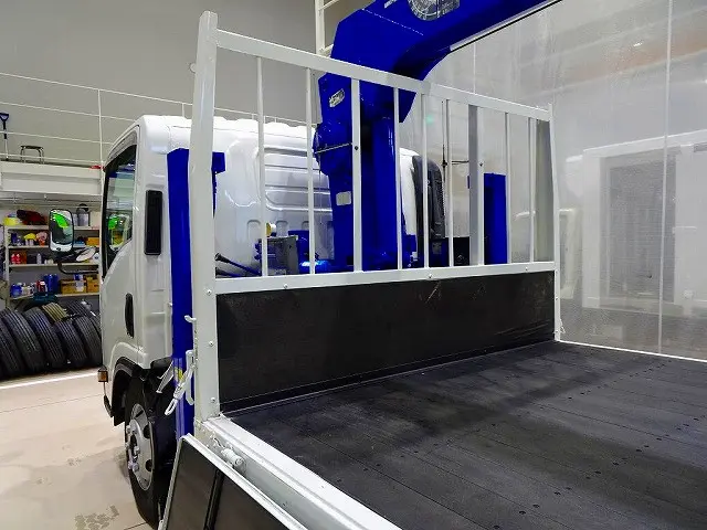荷台内寸:365×210×40 三方開 床板アピトン張替え(20mm) リアブル積み加工 横ねた19本/チャンネル増し8本 H13年製タダノ4段 2.9t吊りセルフクレーン付|いすゞ エルフ TPG-NPR85YN(2WD)の写真24
