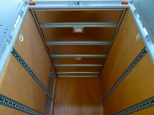 荷台内寸:320×177×217 トランテックス リア観音扉/90度ストッパー付 左サイドスライドドア(200cm/93cm) ラッシング2段(60cm/120cm)/ベルト2個 荷室LED灯2個|日野 デュトロ 2KG-XZU605M(2WD)の写真24