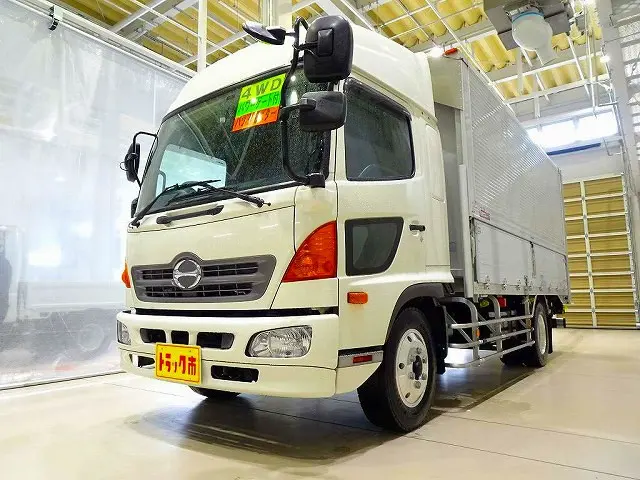 お問合せ管理No.G446　H28 レンジャー 4.4t 増トン 4WD 標準ベッド付 アルミウイング フルゲート付 220ps|日野 レンジャー SDG-GX7JGAA(2WD)の写真1
