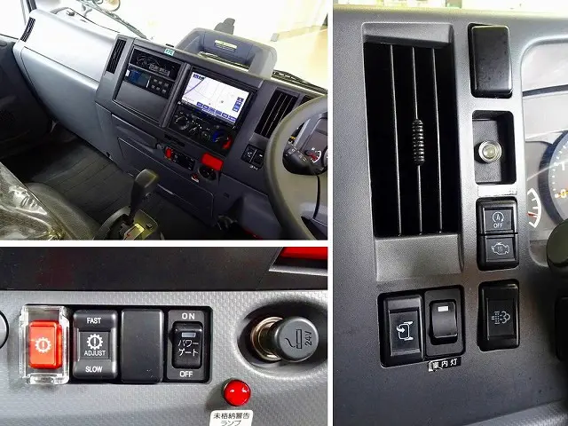 車線逸脱警報装置 衝突被害軽減ブレーキ アイドリングストップ フォグランプ トラクションコントロール 電動パーキングブレーキ 室内蛍光灯 ビニールシートカバー|いすゞ エルフ 2RG-NPR88AN(2WD)の写真10