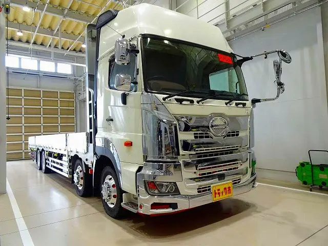 お問合せ管理No.A121 R1 プロフィア 13.5t 4軸 アルミブロック 平ボデー 総輪エアサス 410ps メッキパーツ多数|日野 プロフィア 2DG-FW1EHJ(8x4)の写真2