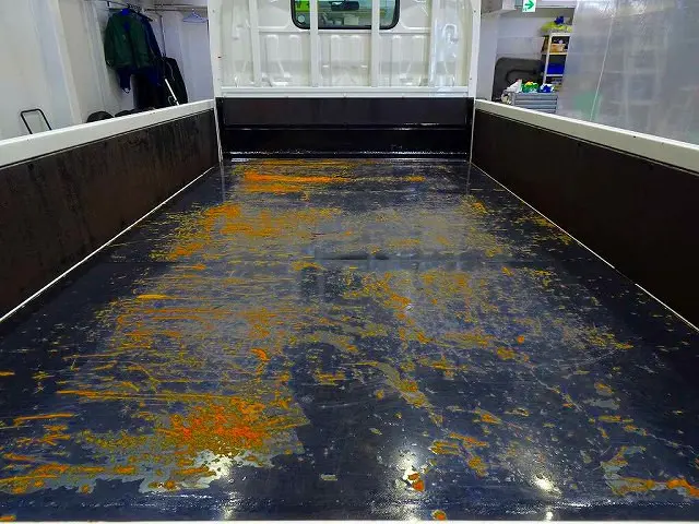 荷台内寸：311×161×38　三方開　床鉄板張り|日野 デュトロ TKG-XZU675M(4WD)の写真18