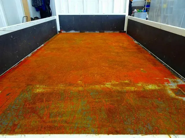 荷台内寸：312×162×38　三方開　床鉄板張り　リアアオリチェーン2個|いすゞ エルフ 2RG-NJR88A(2WD)の写真22